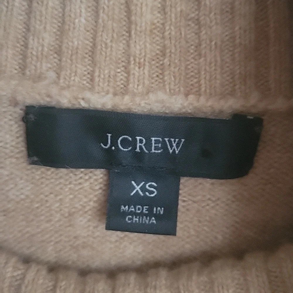 J. Crew Alpaca Merino Wool Blend Camel Turtleneck Sweater
